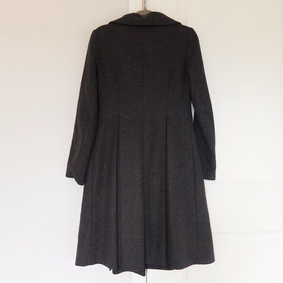 MAXMARA wool peacoat long grey alpaca mohair double breast 6 luxury old money - Picture 2 of 15